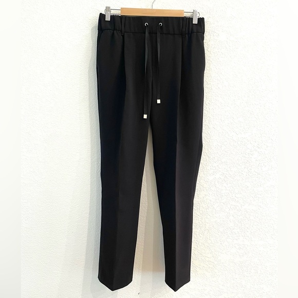 NEW ATM Micro Twill Pull On Pants Slacks Trousers Black Minimalist Athleisure - Picture 9 of 13